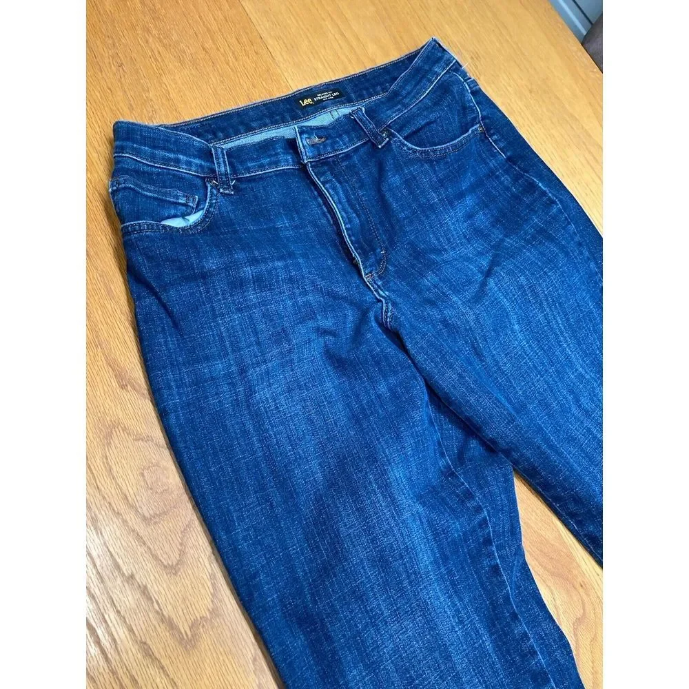Lee‎ Relaxed Fit Straight Leg Mid Rise Denim Jeans Womens Size 3